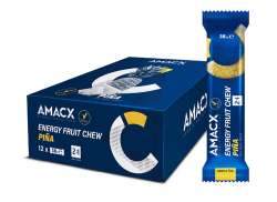 Amacx Energi Frugt Stang 38g - Pi&ntilde;a (12)