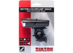 Simson Ameze Forlygte LED Batterier - Sort