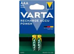 Varta AAA Batteri Opladelig - Gr&oslash;n/Gul (2)