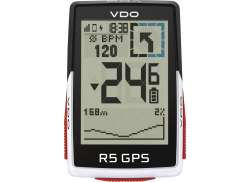 VDO R5 GPS Cykelcomputere Tr&aring;dl&oslash;s - Hvid