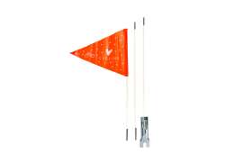 XLC C02 Sikkerhedsflag 3-Dele - Hvid/Orange