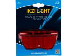 Ikzi Baglys + Reflektor 5 LED 80mm - R&oslash;d/Sort
