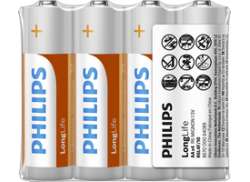 Philips Longlife AA R6 Batterier - Boks 12 x 4