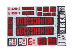 Rockshox Etiket S&aelig;t For. &Oslash;30/32mm Forgaffel - R&oslash;d