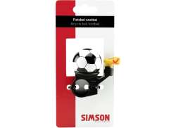 Simson Voetbal Ringklokke &Oslash;38mm - Sort/Hvid